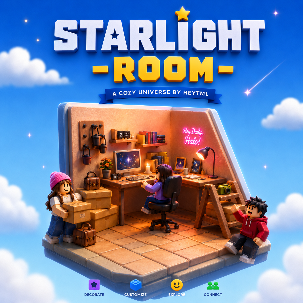 Starlight Room 3D - Custom Birthday Anniversary Gift